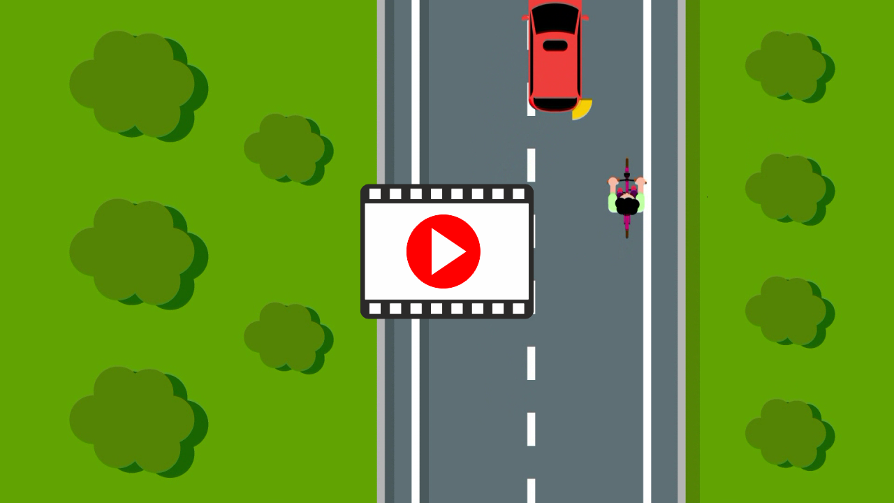 <b>Předjíždění cyklisty</b> (animované pásmo)